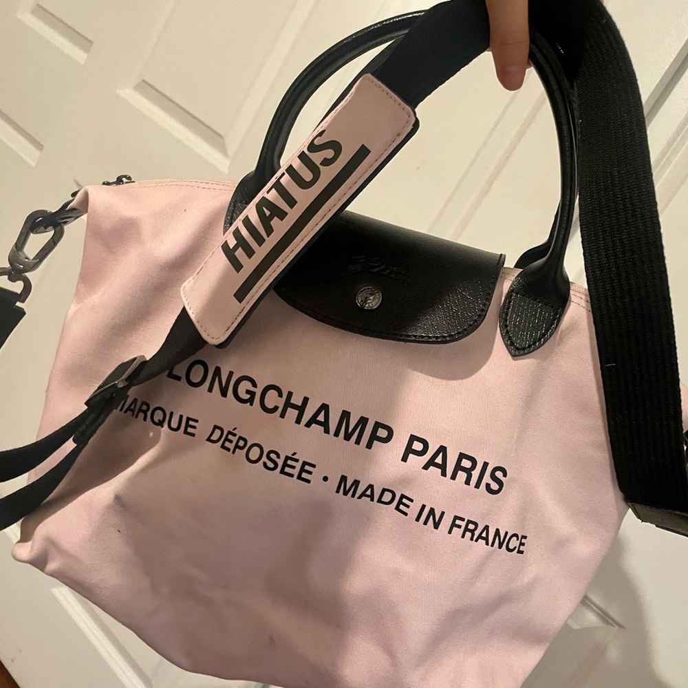 Longchamp top handle bag paris edition pink